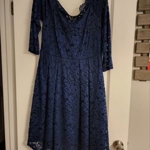 Cocktail dress - lace - navy